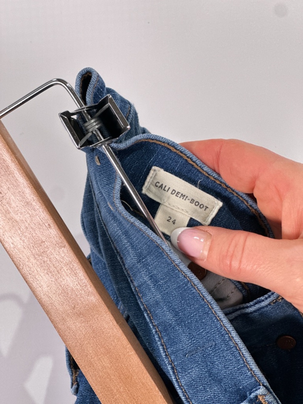 Madewell Cali Demi Boot Jeans High Rise Exposed Button Fly 24 - Picture 6 of 12
